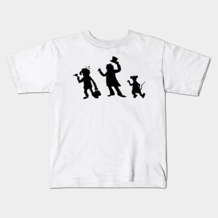 Hitchhiking Ghosts - Black silhouette Kids T-Shirt